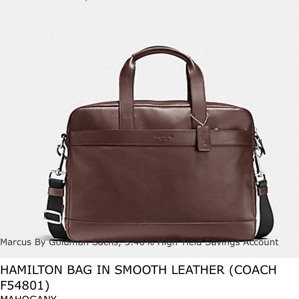 ❤️❤️ Rich chocolate soft leather Coach Computer Bag- almost perfectly new